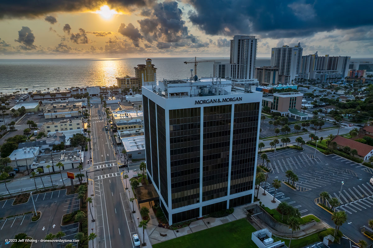 Aerial view of Daytona Beach shoreline