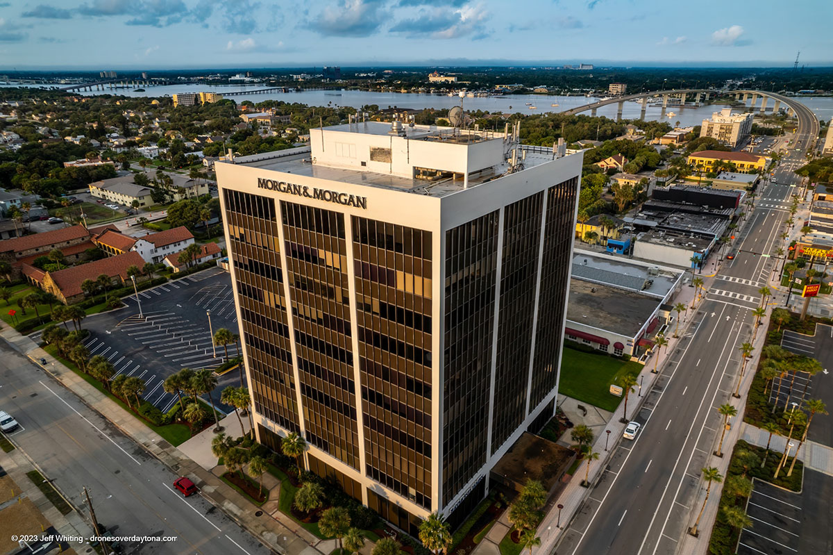 Aerial shot of a property in Holly Hill